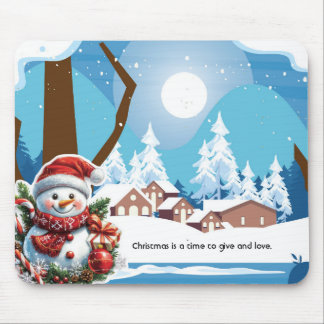 Tapis De Souris Le Coeur de Noël : Donner et aimer