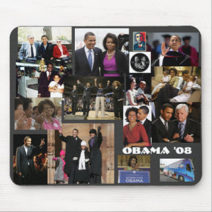 Tapis De Souris Le collage d'OBAMA