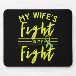 Tapis De Souris Le combat de ma femme est ma lutte pour la maladie