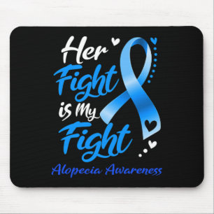 Tapis De Souris Le combat est mon combat Alopecia sensibilisation 