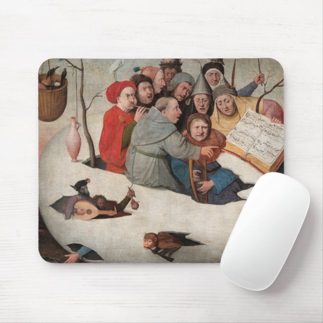Tapis De Souris Le concert dans l'oeuf par Hieronymus Bosch (Avec souris)