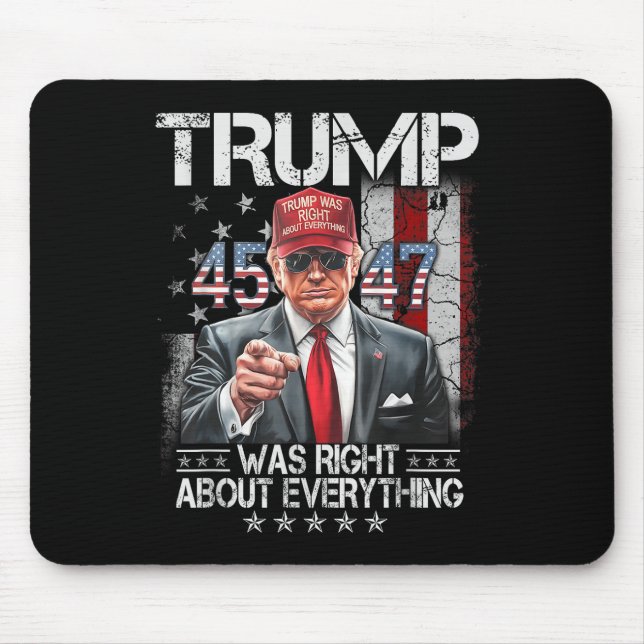 Tapis De Souris Le cool Trump Avait Raison De Tout Ce Qui Concerne (Devant)