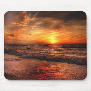 Tapis De Souris Le coucher de soleil le plus parfait à la plage