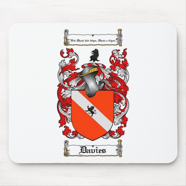 TAPIS DE SOURIS LE CREST DE FAMILLE DE DAVIES - MANTEAU DE DAVIES (Devant)