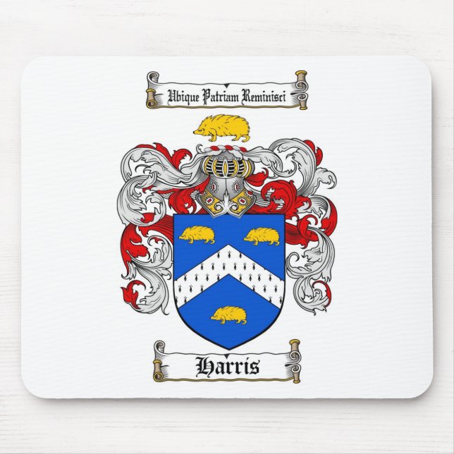 TAPIS DE SOURIS LE CREST DE FAMILLE DE HARRIS - MANTEAU DE HARRIS (Devant)