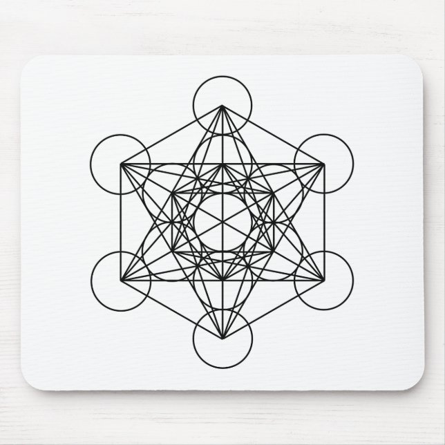 Tapis De Souris Le cube de Metatron (blanc) (Devant)