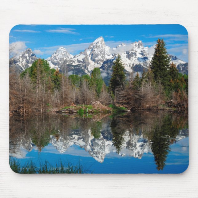 Tapis De Souris Le débarquement de Schwabacher, Grand Teton (Devant)