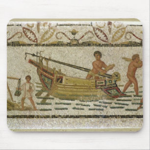 Tapis De Souris Le déchargement d'un bateau