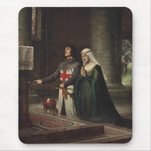 Tapis De Souris Le Dédicace (Chevalier médiéval et sa Dame)