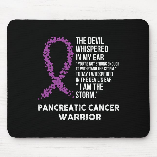 Tapis De Souris Le Devil- Pancréatique Cancer Sensibilisation Rib (Devant)