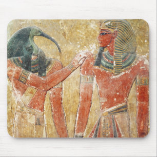 Tapis De Souris Le dieu Thoth avec Seti I dans la tombe de Seti