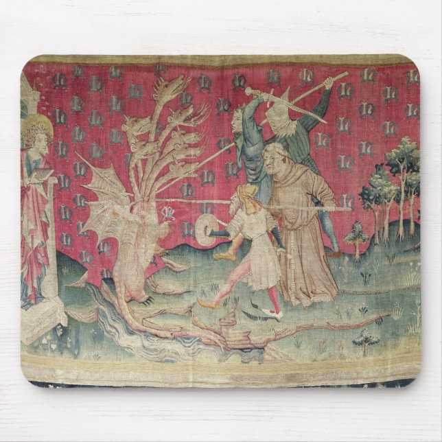 Tapis De Souris Le dragon combattant avec les employés de Dieu (Devant)