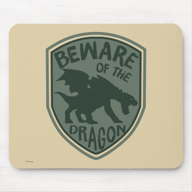 Tapis De Souris Le dragon de Pete | Attention au dragon (Devant)