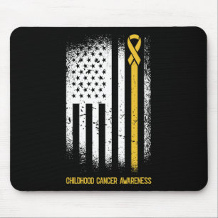 Tapis De Souris Le drapeau américain Ribbon Wa Sensibilisation au