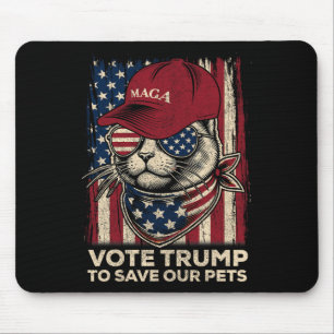 Tapis De Souris Le drapeau américain vote Trump pour sauver nos an