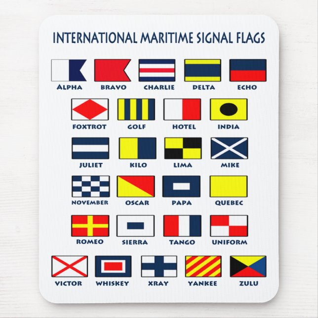 Tapis De Souris Le drapeau maritime signale Mousepad (Devant)