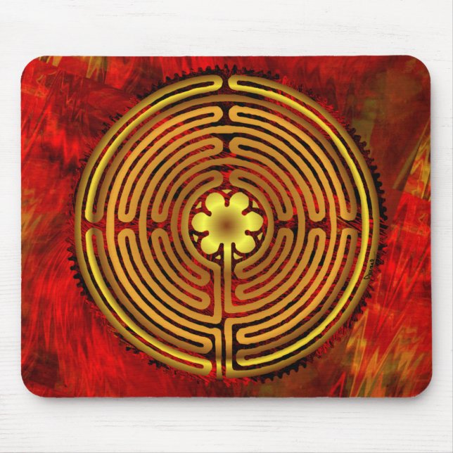 Tapis De Souris Le feu Mousepad de labyrinthe de Chartres (Devant)