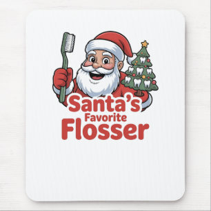 Tapis De Souris Le Flosser préféré du Père Noël Noël Dentaire Dent