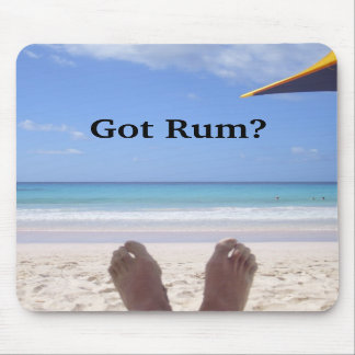 Tapis De Souris Le fonctionnaire "a obtenu le rhum ?" Mousepad