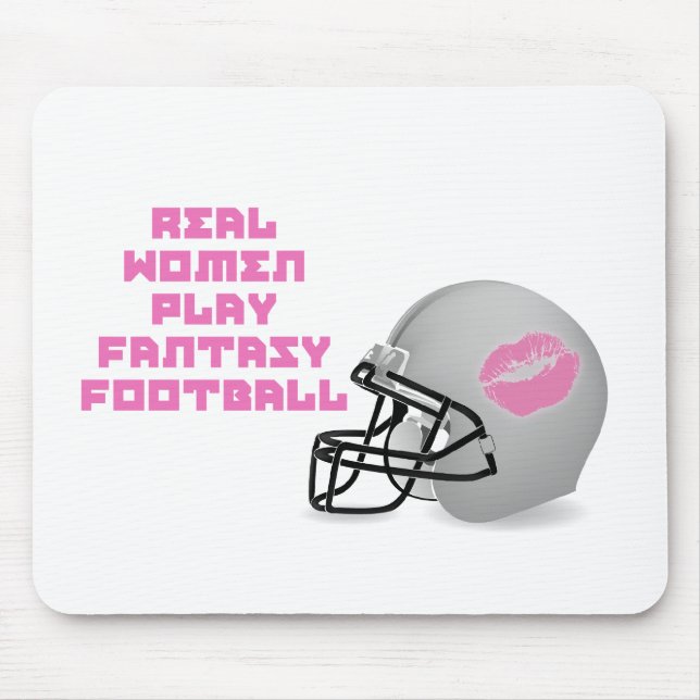 Tapis De Souris Le football d'imaginaire de jeu de vraies femmes (Devant)