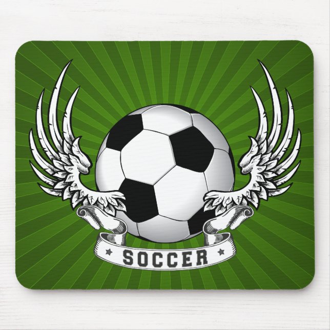 Tapis De Souris Le football du football s'envole Mousepad (Devant)