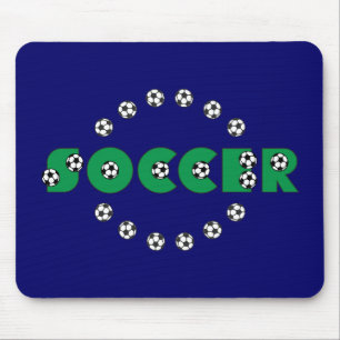 Tapis De Souris Le football en vert