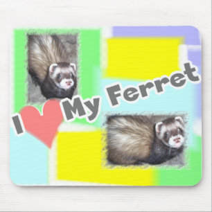 Tapis De Souris Le furet mignon décrit des énonciations et des cit