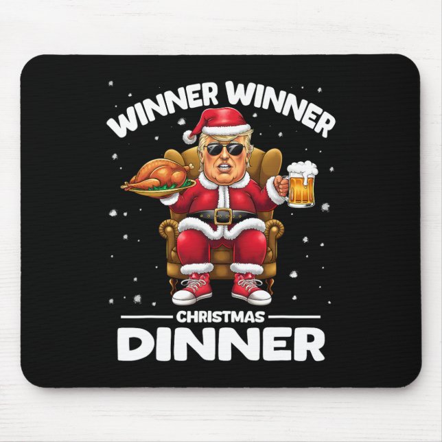 Tapis De Souris Le gagnant de Trump Dîner turc Drôle Trump Chri (Devant)