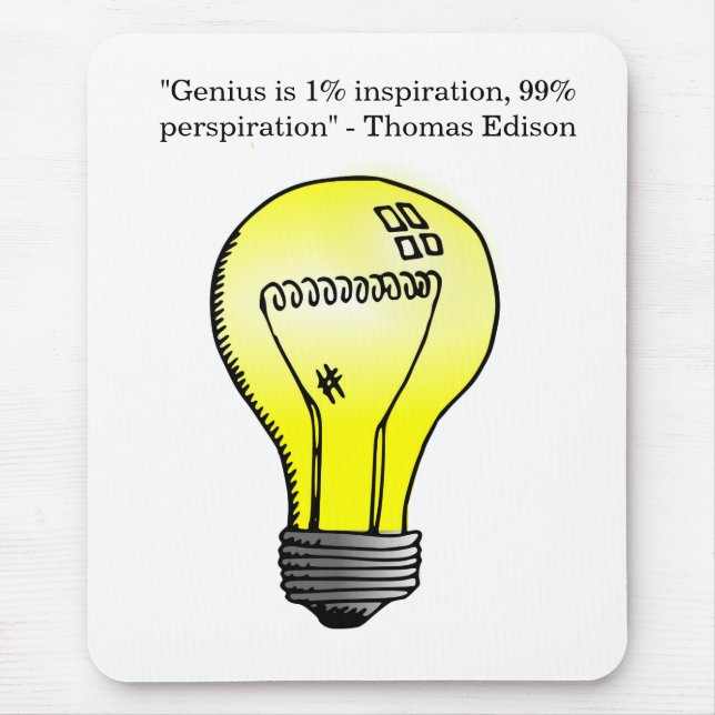 Tapis De Souris Le "génie est inspiration de 1%, citation de (Devant)