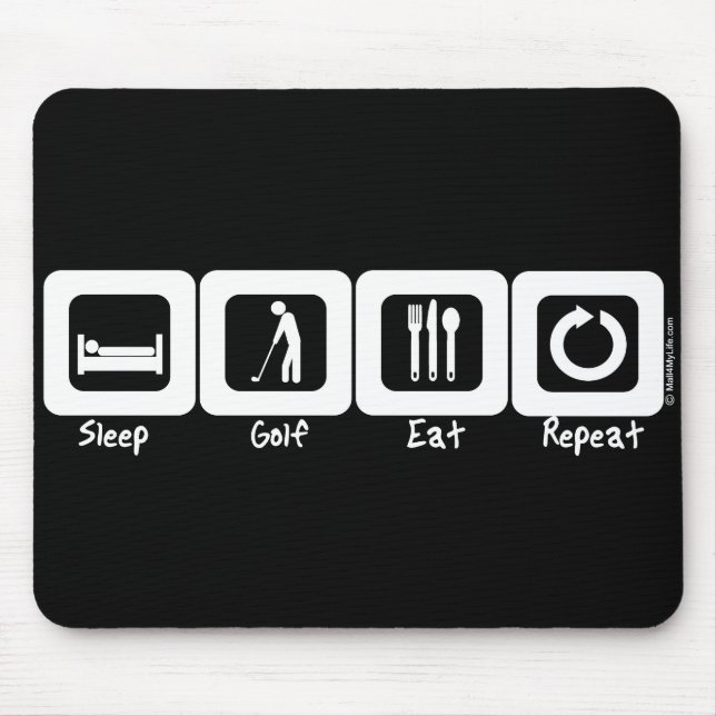 Tapis De Souris Le golf de sommeil mangent la répétition (Devant)