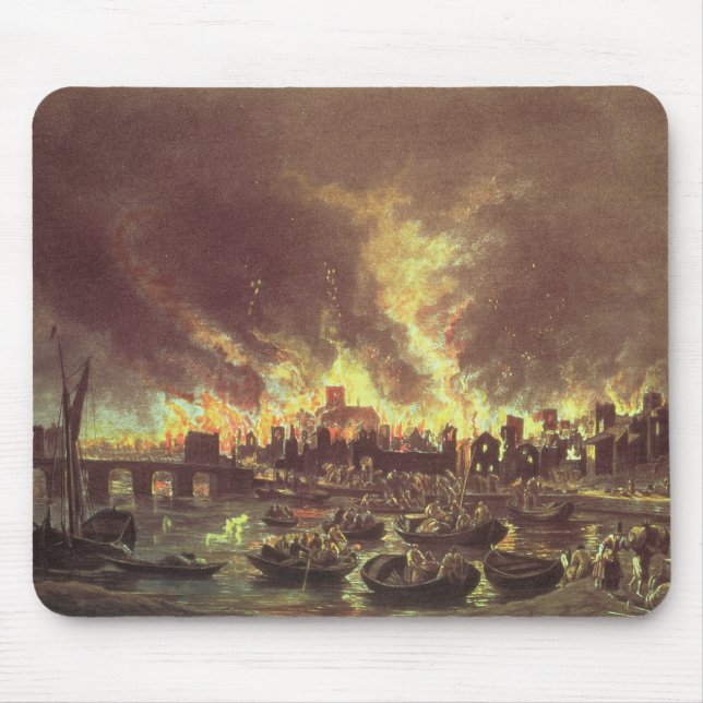 Tapis De Souris Le grand feu de Londres, 1666 (Devant)