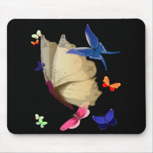 Tapis De Souris Le grand papillon beige Mousepad