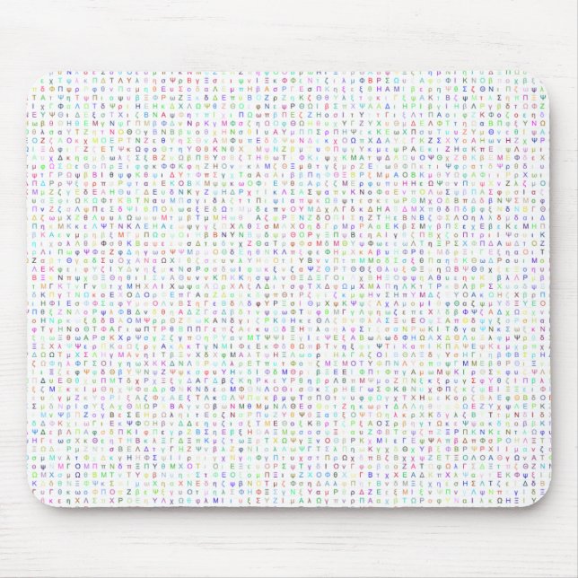 Tapis De Souris Le Grec marque avec des lettres Mousepad (Devant)