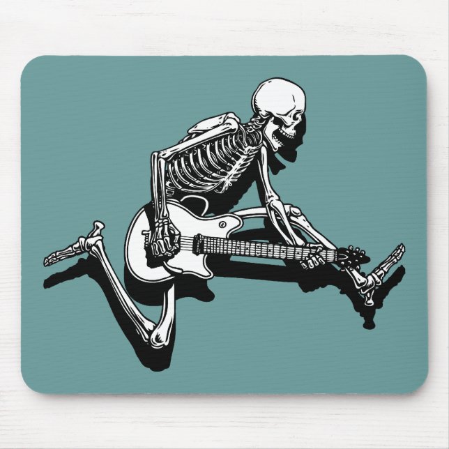 Tapis De Souris Le guitariste squelettique sautent (Devant)