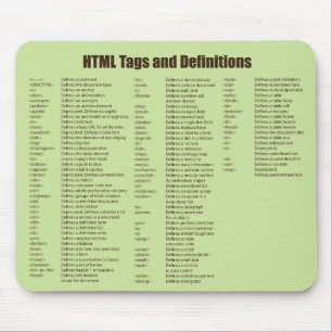 Tapis De Souris Le HTML étiquette Mousepad