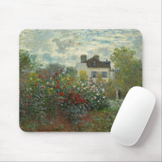 Tapis De Souris Le jardin de l'artiste à Argenteuil Claude Monet