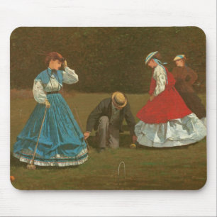 Tapis De Souris Le jeu de croquet, 1866 (huile sur la toile)