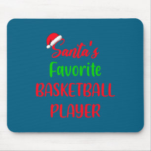 Tapis De Souris Le joueur de basket-ball préféré du Père Noël bask