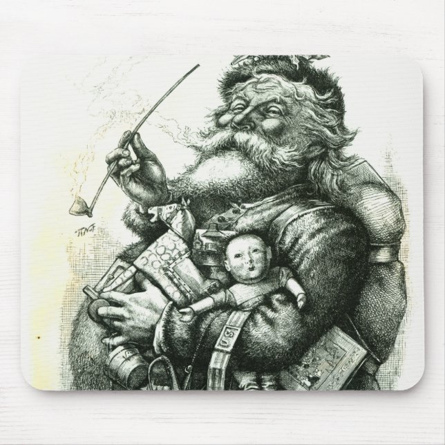 Tapis De Souris Le joyeux vieux père noël (Devant)
