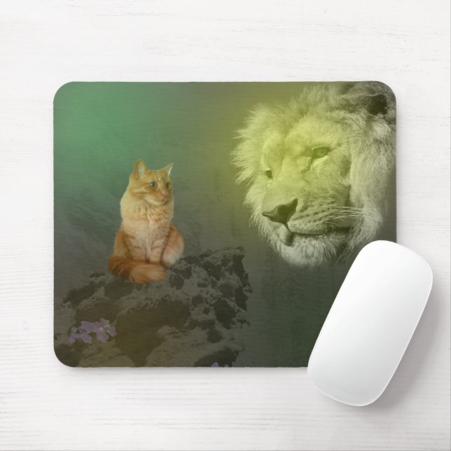 Tapis De Souris Le Lion Et Le Chat, Mousepad (Avec souris)