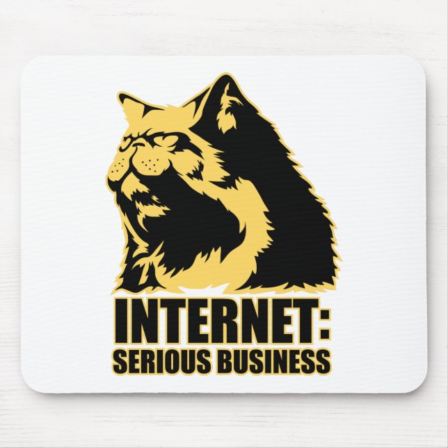 Tapis De Souris le lolcat l'Internet est des affaires sérieuses (Devant)