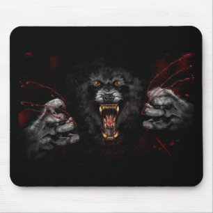 Tapis De Souris Le loup-garou qui déchire votre coeur