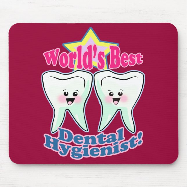 Tapis De Souris Le meilleur hygiéniste dentaire des mondes (Devant)