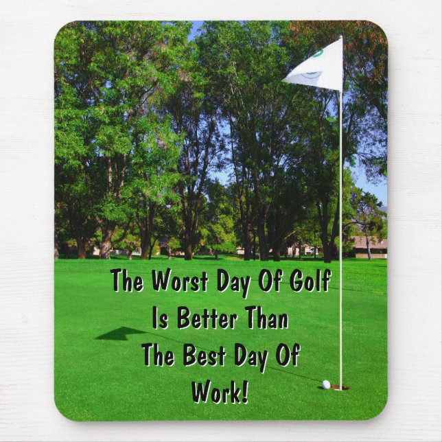 Tapis De Souris Le meilleur jour du golf Mousepad (Devant)