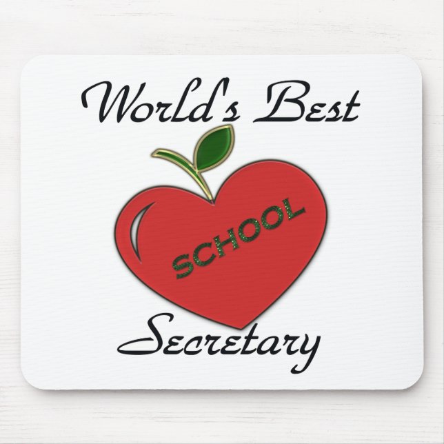 Tapis De Souris Le meilleur secrétaire de l'école du monde (Devant)