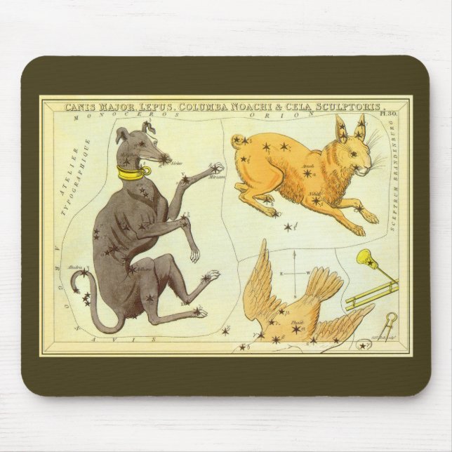 Tapis De Souris Le miroir de l'Ukraine, la carte céleste de l'astr (Devant)