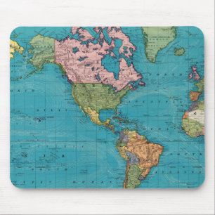 Tapis De Souris Le monde, la projection de Mercator