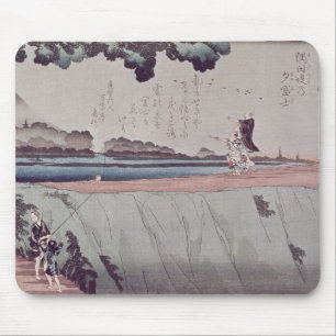 Tapis De Souris Le mont Fuji du remblai de rivière de Sumida