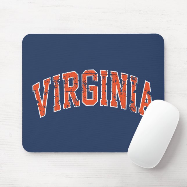 Tapis De Souris Le mot-symbole de Virginie est déprimé (Avec souris)
