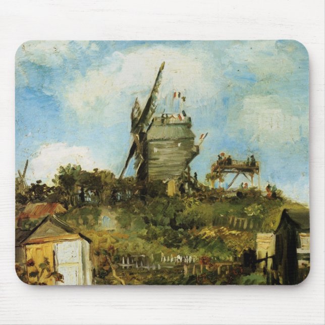 Tapis De Souris Le Moulin de la Galette par Vincent van Gogh (Devant)